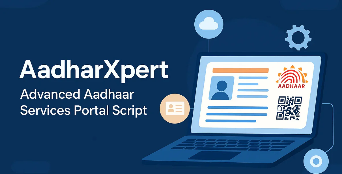 AadharXpert – Advanced Aadhaar Services Portal Script