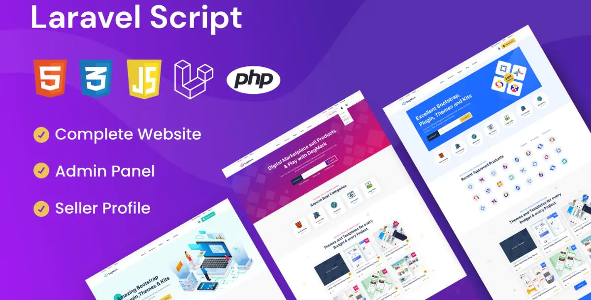 DegMark - Digital Products Buy Sell Marketplace Laravel Script
